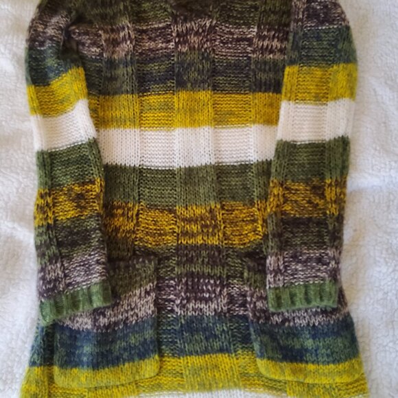 Ultra Flirt Y2K fairy grunge cozy knit crochet sweater mini dress with pockets - Picture 4 of 9